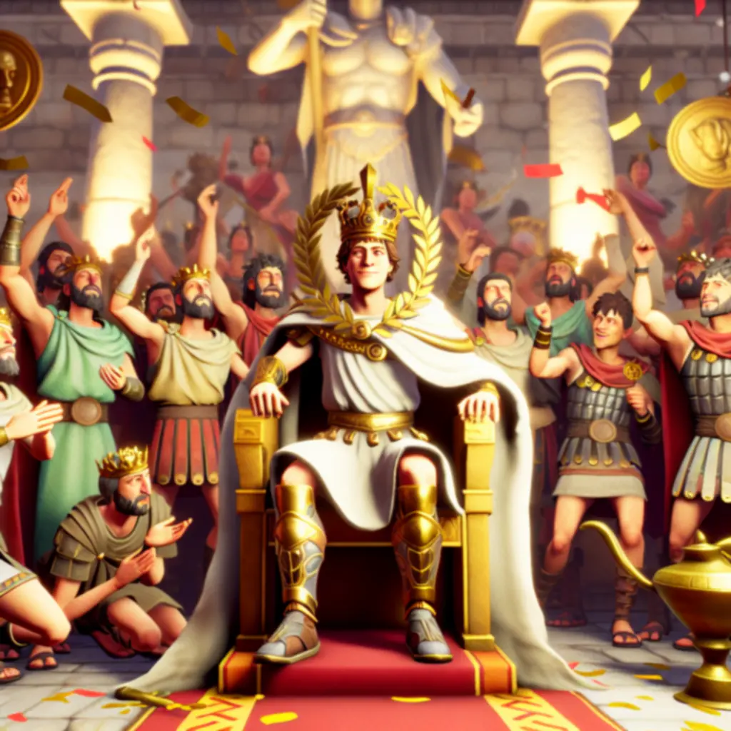 Korona na obsydianowym tronie, symbol zwycięstwa