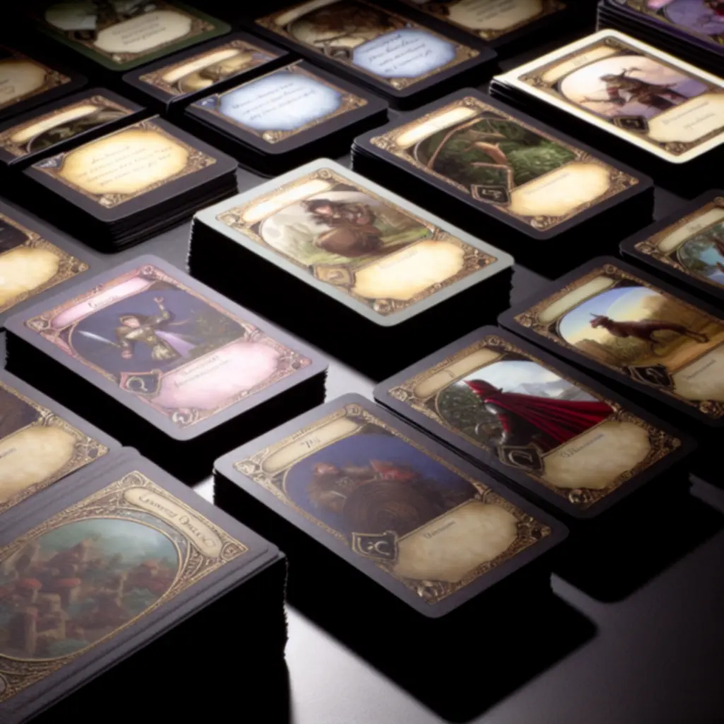 Zestaw kart dowódców i taktyk z tłoczeniami