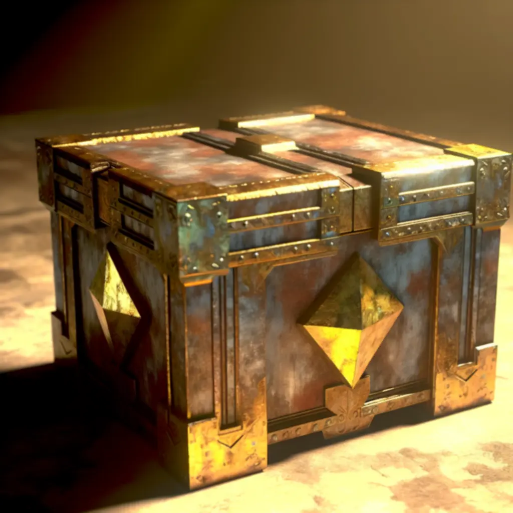 Pudełko WarThrone w oprawie z postarzanego złota i żelaza